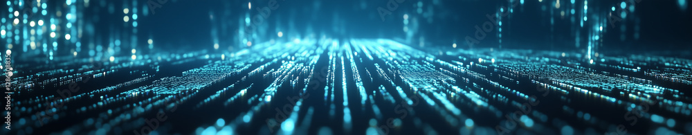 Poster digital graphic abstract banner background for ai and machine learning