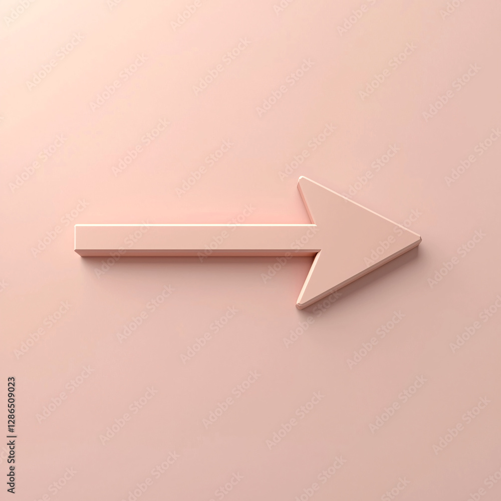 Fototapete 3D Render Arrow Set Light Color Directions Graphic Design Symbol Icon Sign Pointer Navigation Guide Interface Element Object Shape Directional Guidance Right Left Up Down Forward Backward
