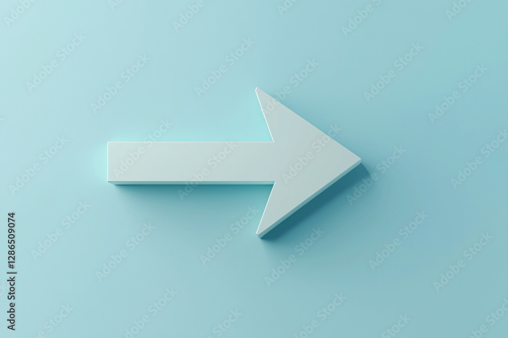 Fototapete 3D Render Arrow Set Light Color Directions Graphic Design Symbol Icon Sign Pointer Navigation Guide Interface Element Object Shape Directional Guidance Right Left Up Down Forward Backward

