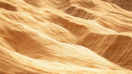 Fototapeta premium Aerial view showcasing a vast desert landscape featuring gentle hills and a solitary bird soaring in the clear sky.