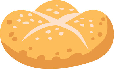 Freshly baked bread vector illustration