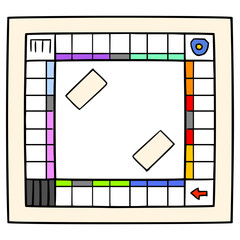 board game illustration hand drawn isolated vector