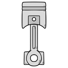 piston illustration hand drawn isolated vector