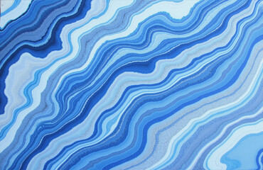 Fototapeta premium Abstract close up of intricate blue and white stone patterns