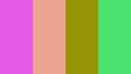 Obraz premium Three-Color Palette Pink, Beige, Olive Green, and Lime Green