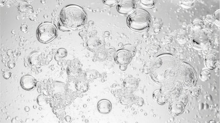 A bubbly sparkling water splash, clear droplets and fizz caught in mid-motion.