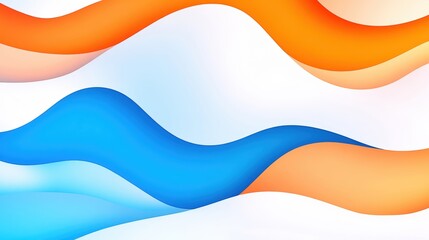 Colorful waves on white background create a dynamic and modern abstract design.