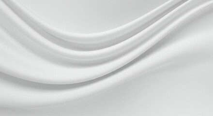 Smooth white fabric, flowing textile, gentle folds, soft waves, minimalist background, clean aesthetic, silky texture, abstract drapery, monochromatic, light and shadow play, elegant simplicity, subtl