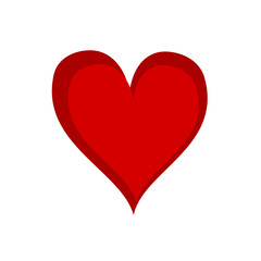 3D Red Heart Symbol with Layered Effect