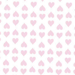 Romantic Seamless Heart Pattern in Soft Pink and Blue