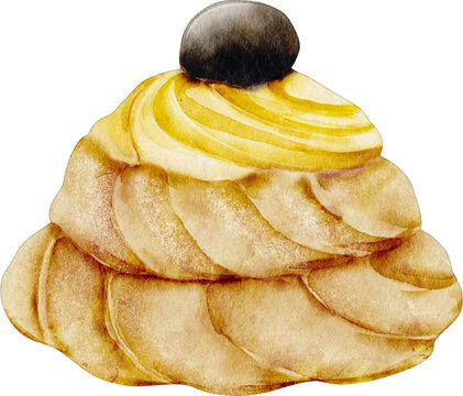 watercolor zeppole