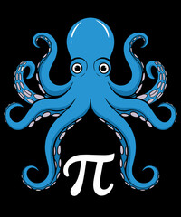 Funny Pi Day 3.14 Octopus Math Number