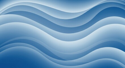 Fototapeta premium abstract blue waves, fluid curves, smooth gradients, minimalist design, soothing tones, undulating patterns, digital art, soft flowing lines, seamless texture, calming background, ocean-inspired, geom