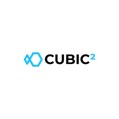 Cubic Fish Aquarium Logo Modern Clean Simple