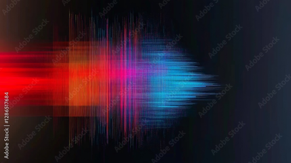 Poster abstract sound wave pattern with colorful light effects