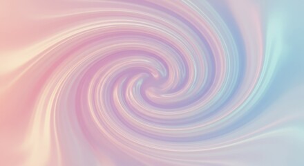 Obraz premium Pastel swirl, soft colors, abstract spiral, dreamy texture, ethereal pattern, gentle gradient, holographic effect, iridescent background, smooth curves, hypnotic design, muted tones, wispy clouds, cos