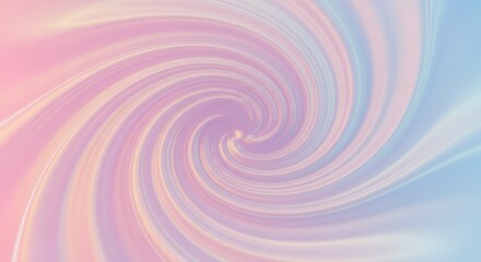 Fototapeta premium Pastel swirl, soft colors, abstract spiral, dreamy texture, ethereal pattern, gentle gradient, holographic effect, iridescent background, smooth curves, hypnotic design, muted tones, wispy clouds, cos