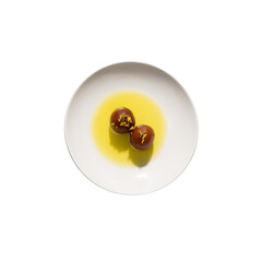 Indian sweet food Gulab Jamun served in a round ceramic bowl