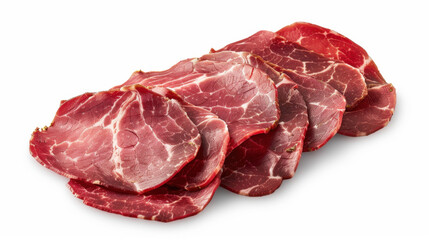 thin slices of meat on table