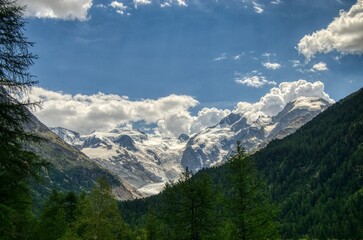 Fototapeta premium Ghiacciaio Bernina, Valtellina, Italia,