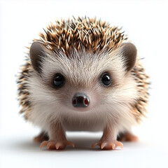 Obraz premium Baby Hedgehog Isolated on White Background