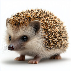 Obraz premium Baby Hedgehog Isolated on White Background