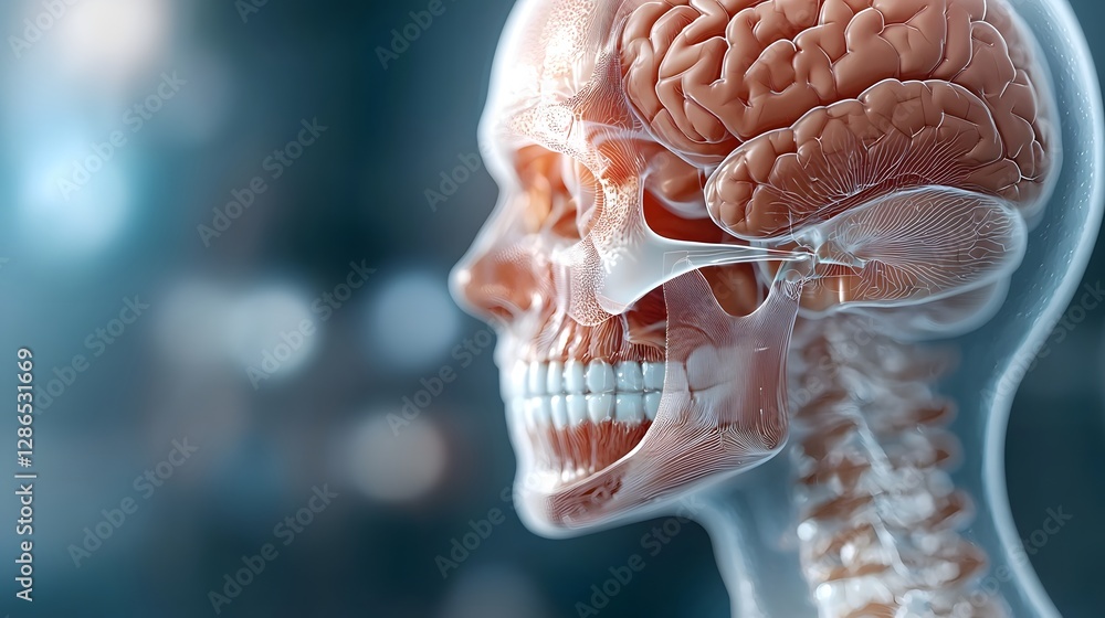 Aufkleber this striking futuristic image showcases an ai curated database of multilingual medical terminology 