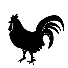 Monkey silhouette, black shape. Ape shadow profile. Primate walking. African jungle animal, chinese zodiac symbol, side view. Flat vector hand drawn illustration.