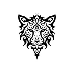 illustration vector graphic of tribal tattoo tiger fire