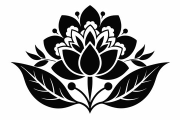 floral icon silhouette vector