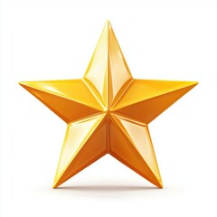 Obraz premium Star with five points isolated on white background