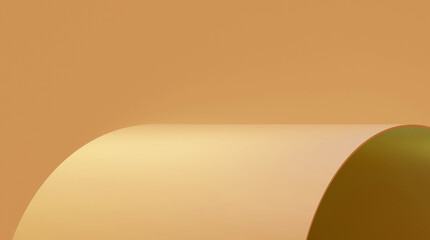 Yellow colored abstract background and stand for products presentation. Elegant and premium background template. Luxury stand for products. Banner.