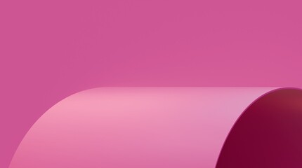 Obraz premium Pink colored abstract background and stand for products presentation. Elegant and premium background template. Luxury stand for products. Banner.