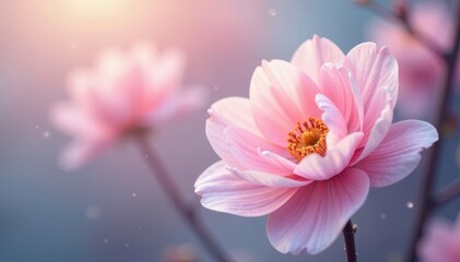 Subtle pastel mandala, ethereal blooms, soft focus, texture, beautiful
