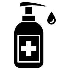 Fototapeta premium Hand Sanitizer Glyph Icon
