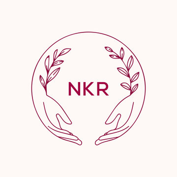 NKR creative minimalist letter logo.