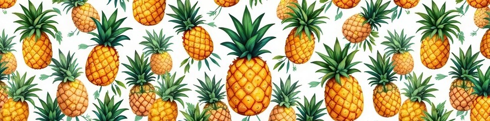 Hand-painted pineapple pattern  Perfect for textile & paper goods , pineapple, exotic