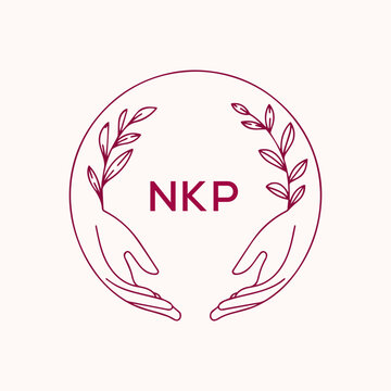 NKP creative minimalist letter logo.