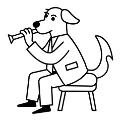 Dog wearing glasses drinking coffee