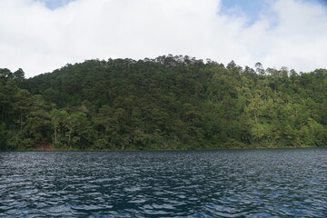 Monte bello lagoons, trees, water, deep blue, beautiful, nature, green, blue,perfect at chiapas,...