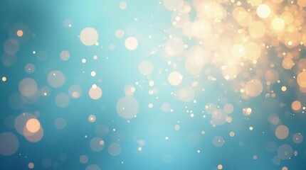 Golden orbs glow brightly, floating gracefully across a tranquil blue background. This enchanting display evokes a sense of joy and wonder, perfect for moments of celebration and inspiration