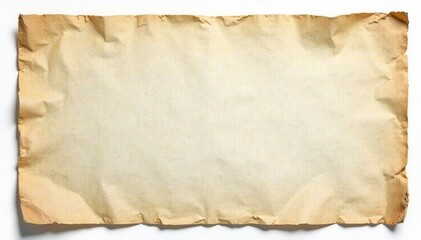 Obraz premium Isolated aged photo, crumpled blank paper mockup, card, blank, mockup