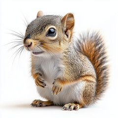 Obraz premium Baby Squirrel Isolated on White Background