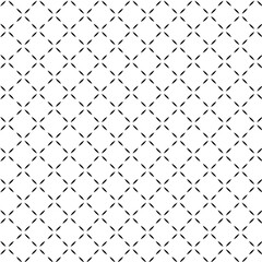 Fototapeta premium Simple black and white vector seamless pattern with small diamond shapes floral silhouettes. Simple texture.