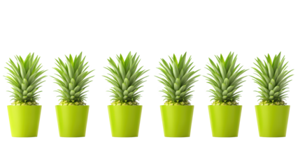 Tropical delight, lush pineapple plant clipart for summer designs vibrant