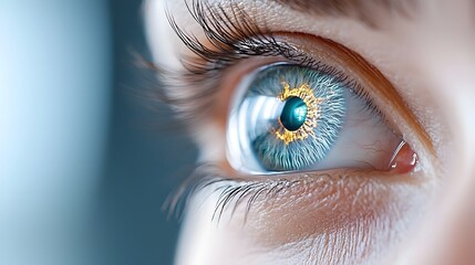 Autonomous AI powered eye chart dynamically adjusting and calibrating for personalized vision correction showcasing futuristic precision in digital healthcare and ophthalmic technology