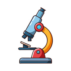 Colorful Microscope Vector Clipart &ndash; Perfect for Educational & Medical Us