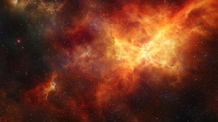 Naklejka premium A hyper-realistic deep-space observatory studies a nebula as it forms new solar systems