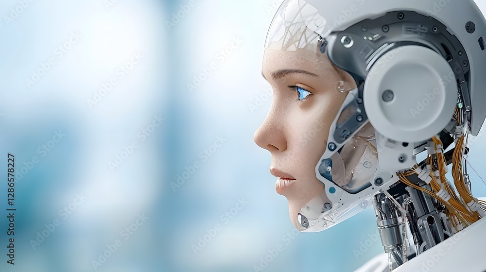 Poster front view of a self learning robotic nurse monitoring and adjusting ai driven patient recovery plan
