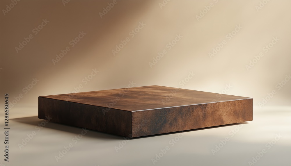 Poster brown podium for product presentation in abstract style. high-quality rendering for professional pre